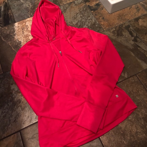 Neon Pink Hyba Athletic Zip Up Hoodie - Picture 1 of 6